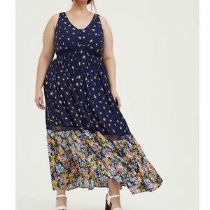 Torrid Navy Floral Maxi Dress